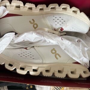 On Running Cloud Sneakers Year of the Snake  in Cream and Red USW7 BNIB